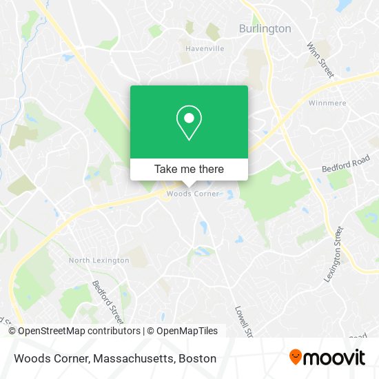 Mapa de Woods Corner, Massachusetts
