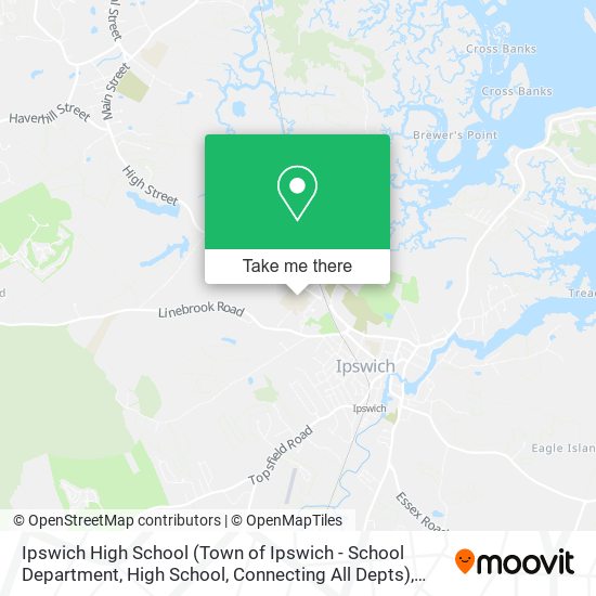Ipswich High School (Town of Ipswich - School Department, High School, Connecting All Depts) map