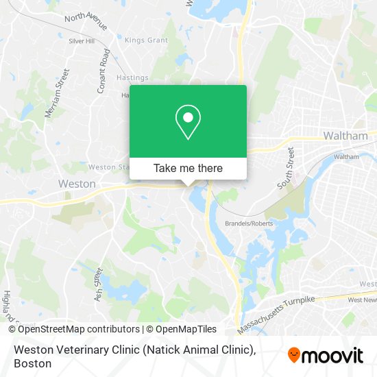 Mapa de Weston Veterinary Clinic (Natick Animal Clinic)