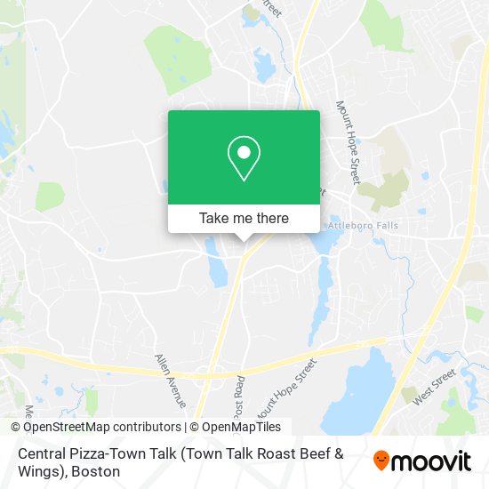 Mapa de Central Pizza-Town Talk (Town Talk Roast Beef & Wings)