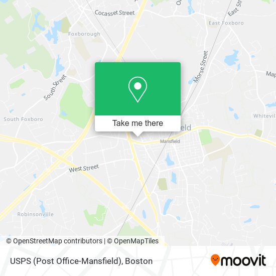 USPS (Post Office-Mansfield) map