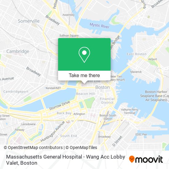 Massachusetts General Hospital - Wang Acc Lobby Valet map