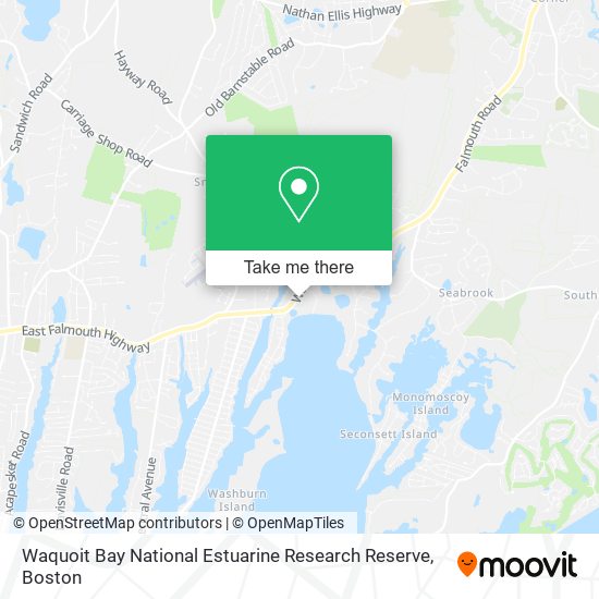 Waquoit Bay National Estuarine Research Reserve map