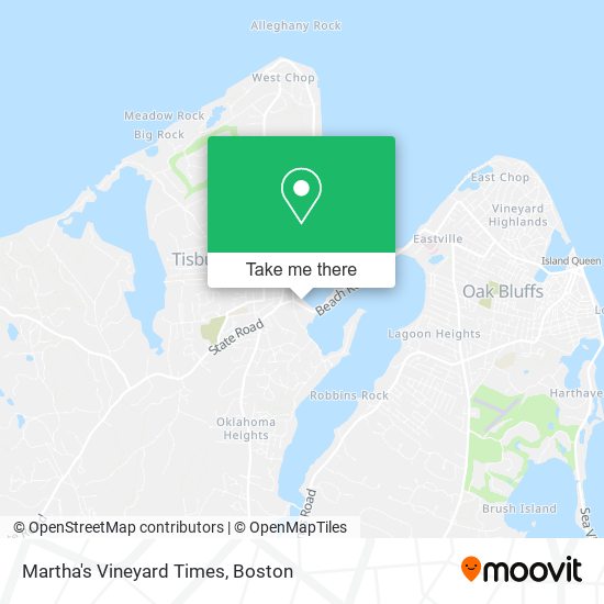 Martha's Vineyard Times map