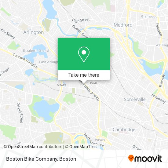 Mapa de Boston Bike Company