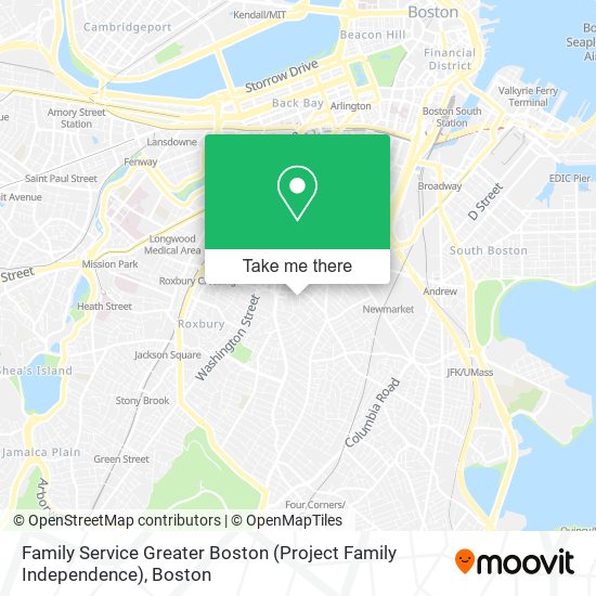 Mapa de Family Service Greater Boston (Project Family Independence)