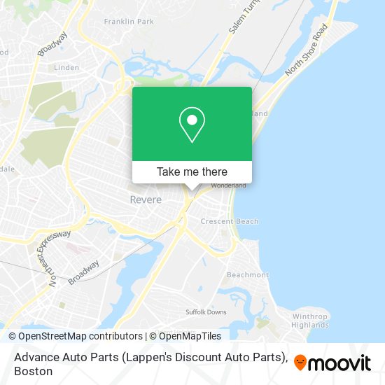 Mapa de Advance Auto Parts (Lappen's Discount Auto Parts)