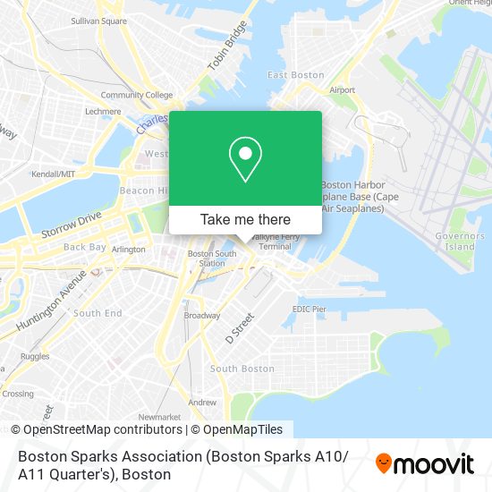 Boston Sparks Association (Boston Sparks A10/ A11 Quarter's) map