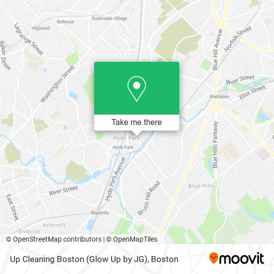 Mapa de Up Cleaning Boston (Glow Up by JG)