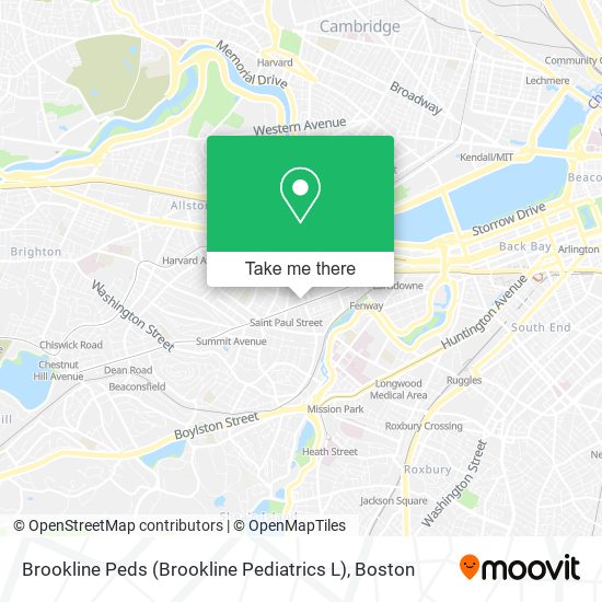 Mapa de Brookline Peds (Brookline Pediatrics L)