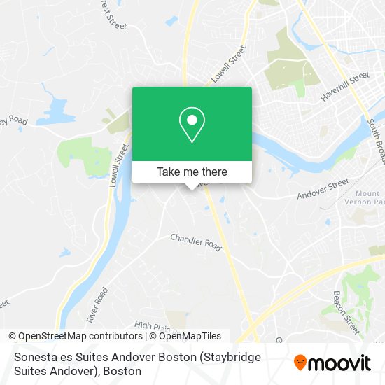 Sonesta es Suites Andover Boston (Staybridge Suites Andover) map