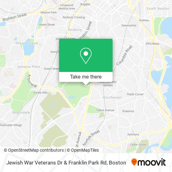 Jewish War Veterans Dr & Franklin Park Rd map
