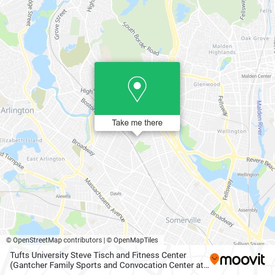 Mapa de Tufts University Steve Tisch and Fitness Center