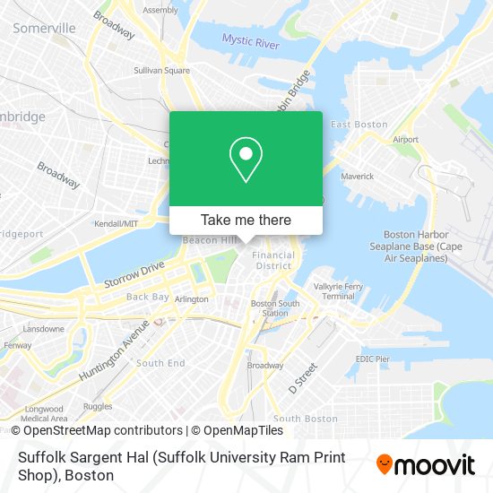 Mapa de Suffolk Sargent Hal (Suffolk University Ram Print Shop)