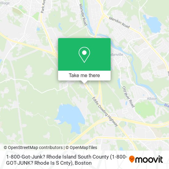 1-800-Got-Junk? Rhode Island South County (1-800-GOT-JUNK? Rhode Is S Cnty) map