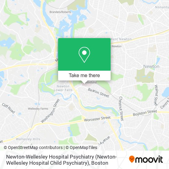 Mapa de Newton-Wellesley Hospital Psychiatry