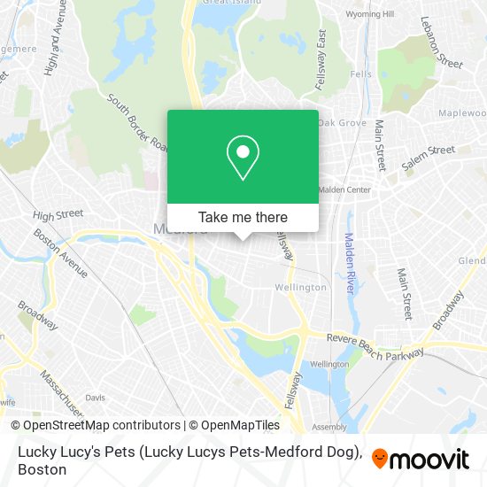 Mapa de Lucky Lucy's Pets (Lucky Lucys Pets-Medford Dog)
