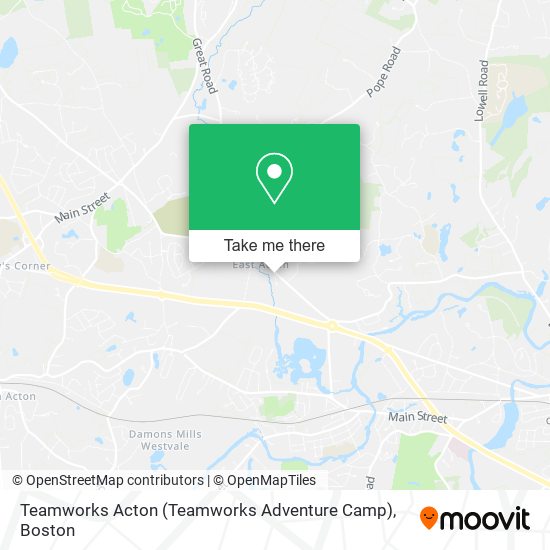 Mapa de Teamworks Acton (Teamworks Adventure Camp)