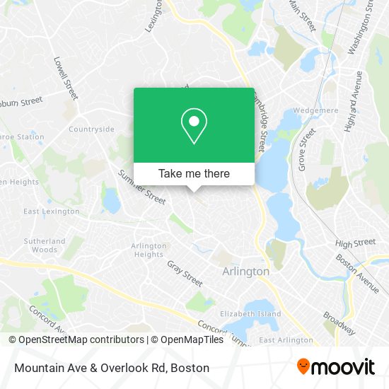 Mapa de Mountain Ave & Overlook Rd