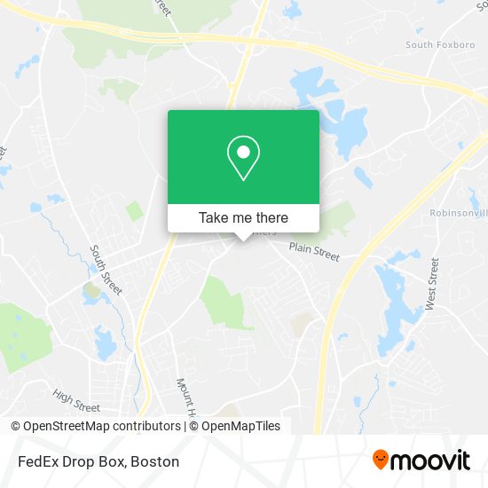 FedEx Drop Box map