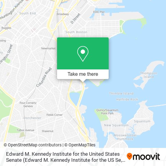 Edward M. Kennedy Institute for the United States Senate map