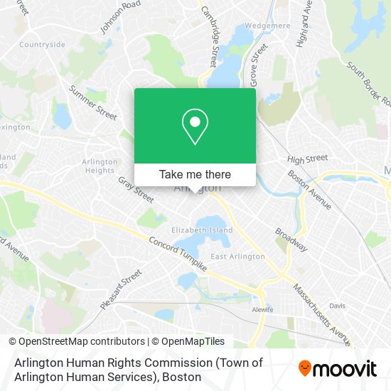 Mapa de Arlington Human Rights Commission (Town of Arlington Human Services)