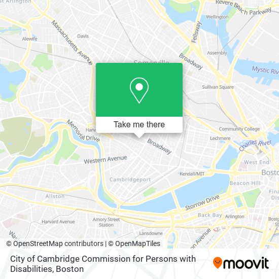 City of Cambridge Commission for Persons with Disabilities map