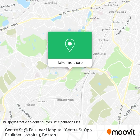 Mapa de Centre St @ Faulkner Hospital