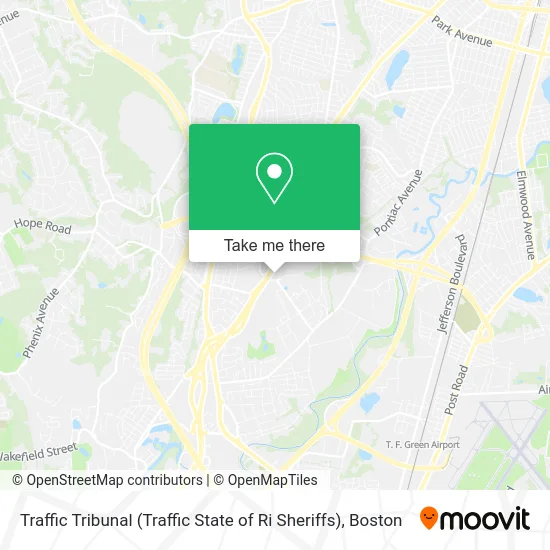 Traffic Tribunal (Traffic State of Ri Sheriffs) map