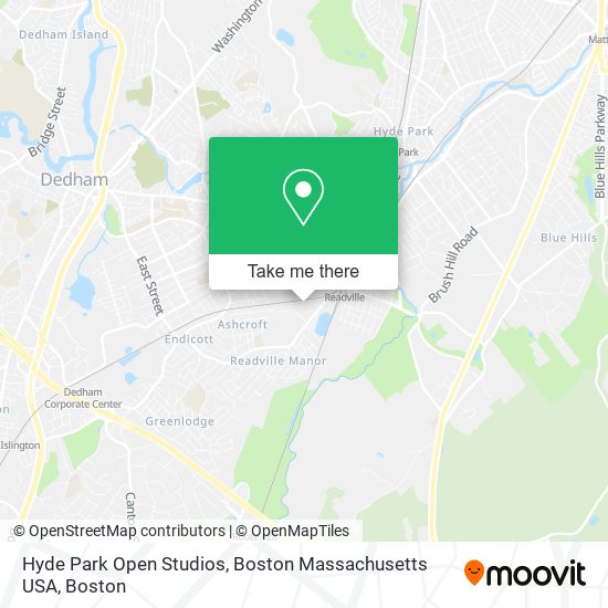 Hyde Park Open Studios, Boston Massachusetts USA map