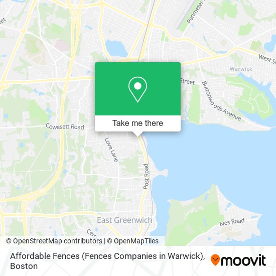 Affordable Fences (Fences Companies in Warwick) map