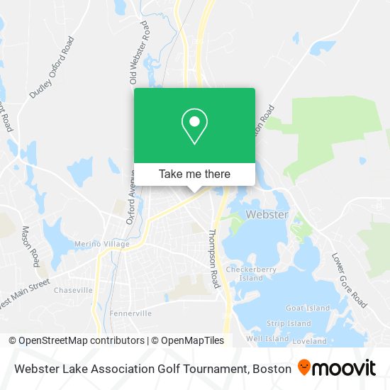 Webster Lake Association Golf Tournament map