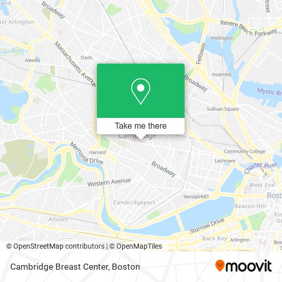 Mapa de Cambridge Breast Center