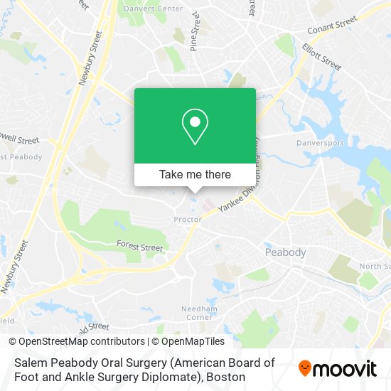 Mapa de Salem Peabody Oral Surgery (American Board of Foot and Ankle Surgery Diplomate)
