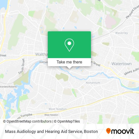 Mapa de Mass Audiology and Hearing Aid Service