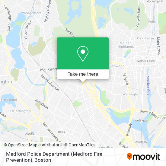 Mapa de Medford Police Department (Medford Fire Prevention)