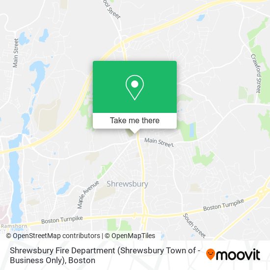 Shrewsbury Fire Department (Shrewsbury Town of - Business Only) map
