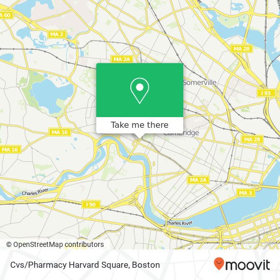 Mapa de Cvs/Pharmacy Harvard Square