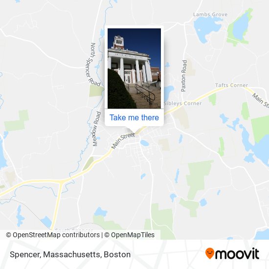 Mapa de Spencer, Massachusetts
