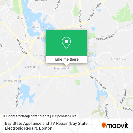Bay State Appliance and TV Repair (Bay State Electronic Repair) map