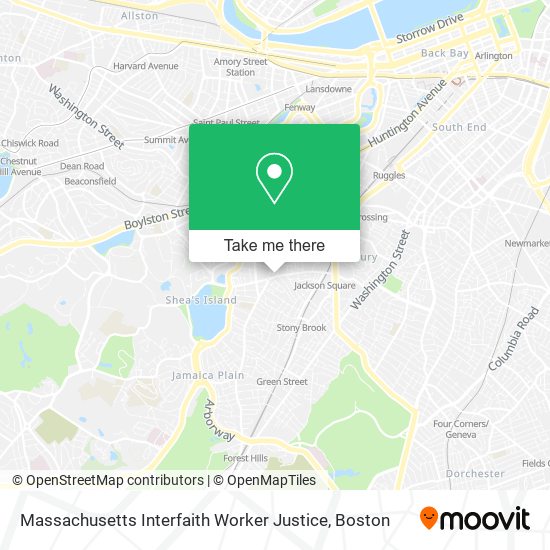 Massachusetts Interfaith Worker Justice map