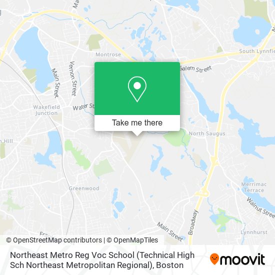 Northeast Metro Reg Voc School (Technical High Sch Northeast Metropolitan Regional) map