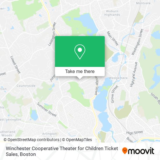 Mapa de Winchester Cooperative Theater for Children Ticket Sales