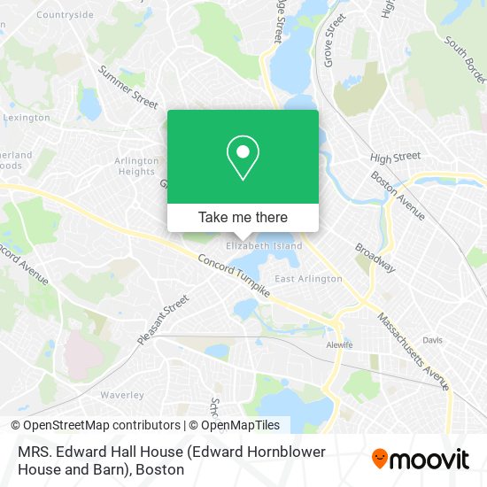 Mapa de MRS. Edward Hall House (Edward Hornblower House and Barn)