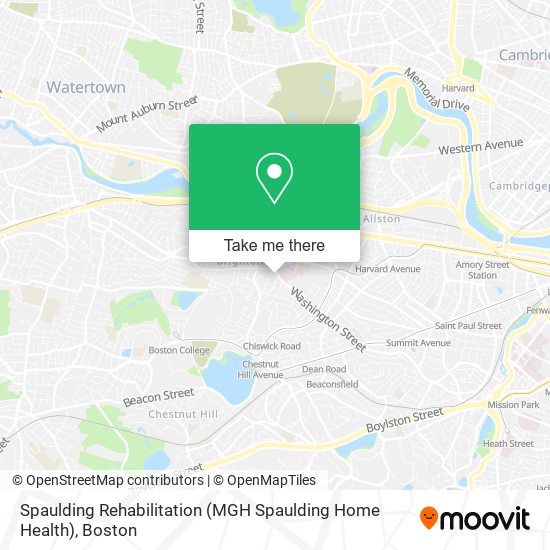 Mapa de Spaulding Rehabilitation (MGH Spaulding Home Health)