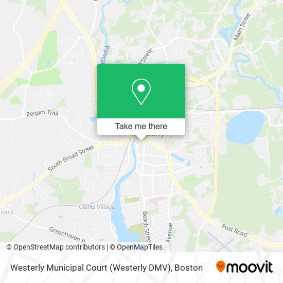 Westerly Municipal Court (Westerly DMV) map