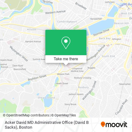 Acker David MD Administrative Office (David B Sacks) map