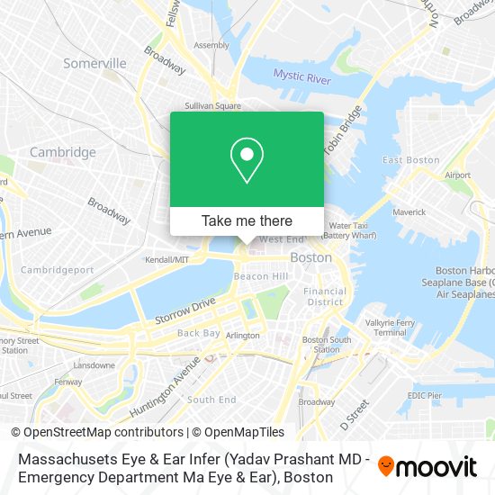 Massachusets Eye & Ear Infer (Yadav Prashant MD - Emergency Department Ma Eye & Ear) map