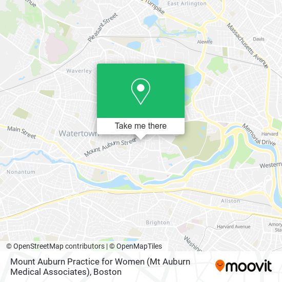 Mount Auburn Practice for Women (Mt Auburn Medical Associates) map