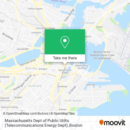 Mapa de Massachusetts Dept of Public Utilts (Telecommunications Energy Dept)